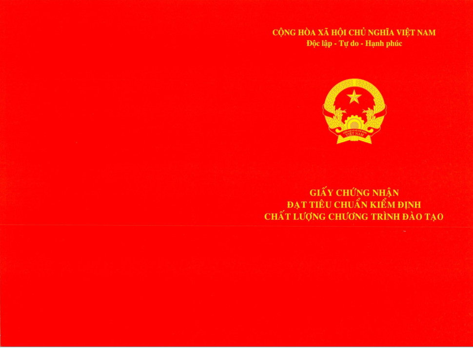 Giấy chứng nhận đạt tiêu chuẩn kiểm định chất lượng chương trình đào tạo nghề Điện tử công nghiệp